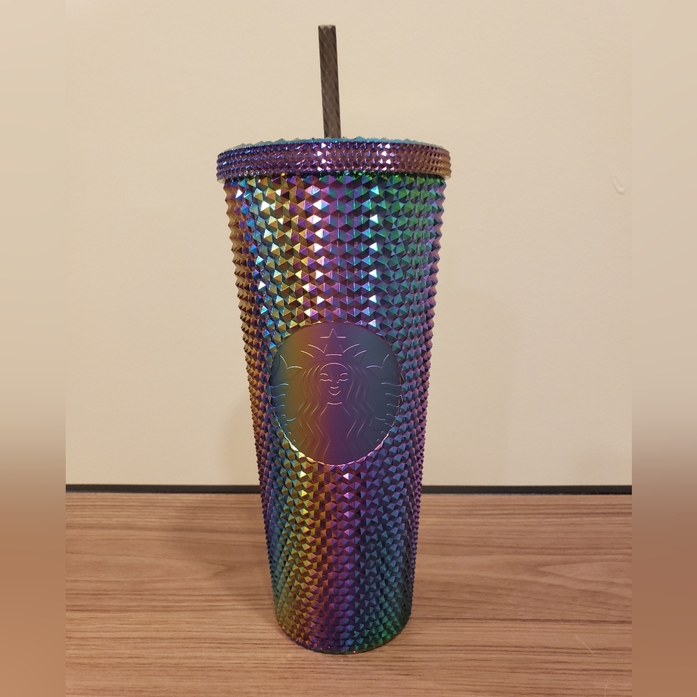 NWT Starbucks Oil Slick Studded Tumbler Iridescent Venti 24oz